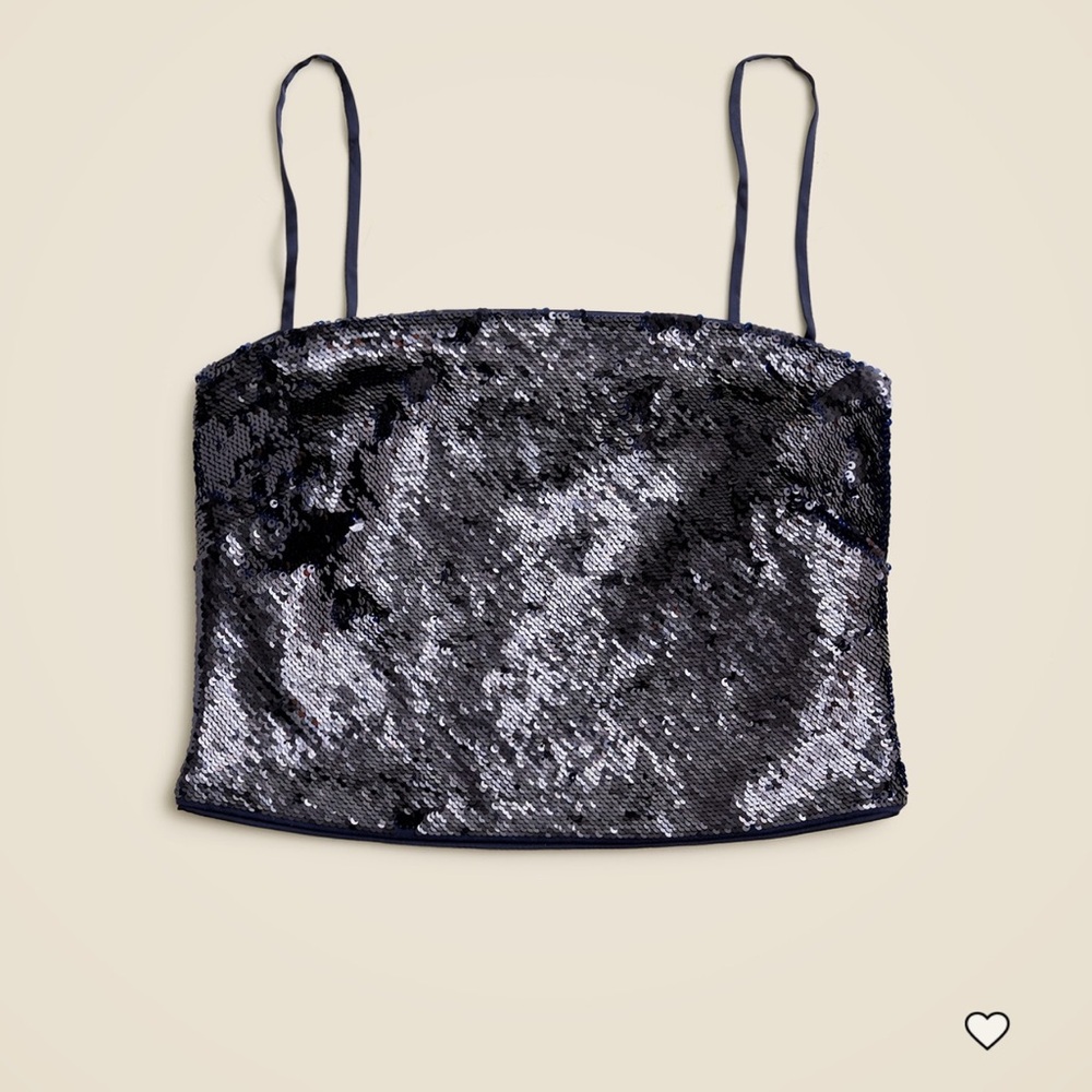 J. Crew Midnight Blue Sequin Top